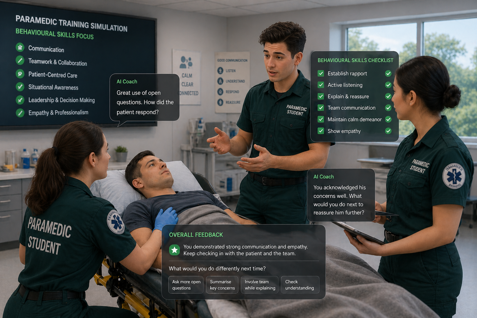 Behavioural Skills Training System for Emergency Services Workers