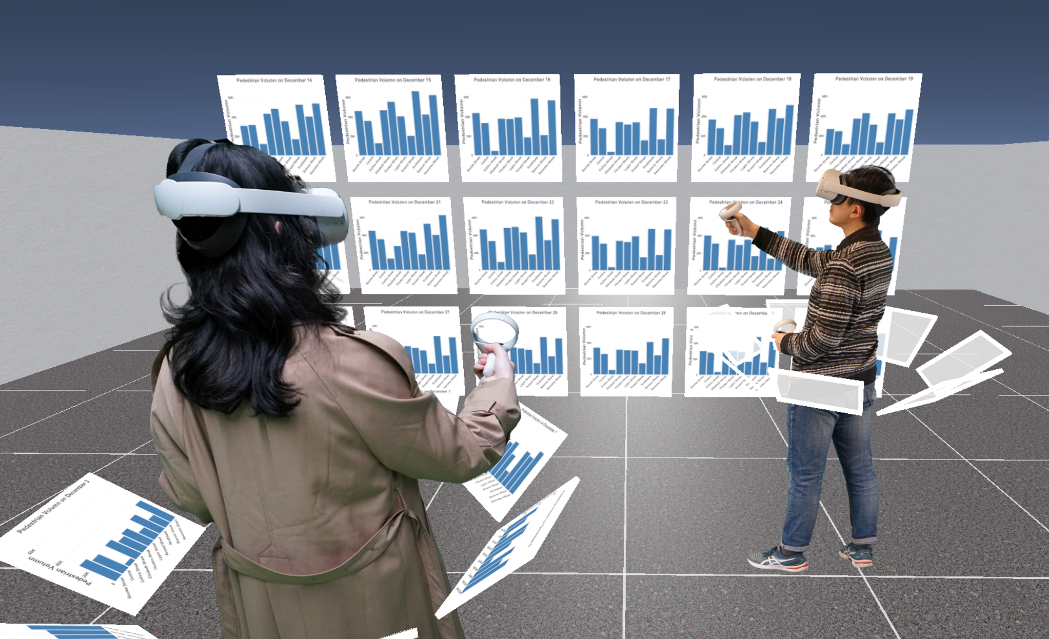 DataDancing: Full Body Interaction for 3D Surfaces and Spaces